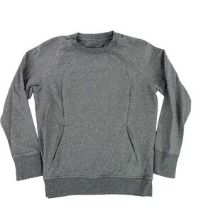 Lululemon Scuba Crew Sweatshirt Heathered Core Medium Grey Size 8 LW3CB2S